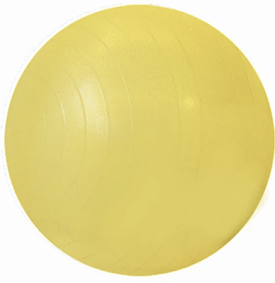 Bola Fitness Amarela, Yoga, Pilates e Equilíbrio 65cm