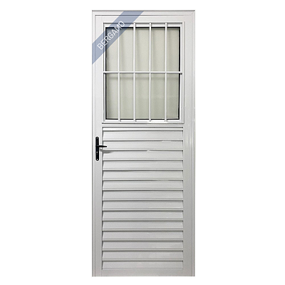 Porta Social Palheta Alumínio Branco Linha 25