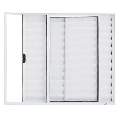 Janela Veneziana 3 Folhas Alumínio Branco Modular