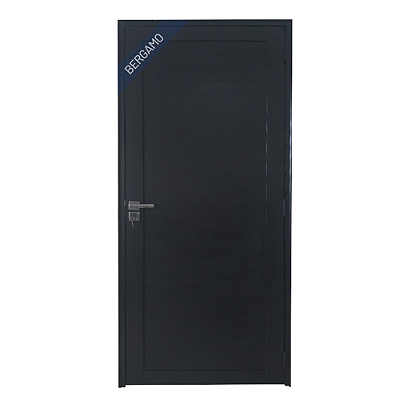 Porta Lambril de Alumínio Preto Com Maçaneta Premium Linha 30