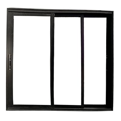 Janela Vitro 3 Planos Alumínio Preto Linha Veneza