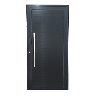 Porta Lambril de Alumínio Preto Com Puxador com Fechadura Digital Linha Roma
