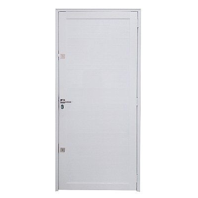 Porta Lambril com Maçaneta Premium e 2 Fechadura Tetra Alumínio Branco Linha Roma
