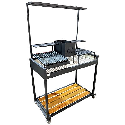 Churrasqueira Parrilla Argentina - Pró + Prateleira de Carvão | JV Parrillas