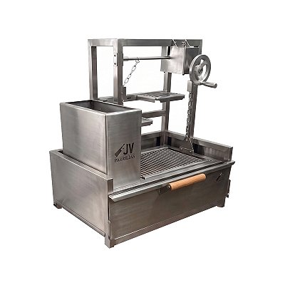 Churrasqueira Parrilla argentina M750 de bancada - 100% inox 304 - JV Parrillas