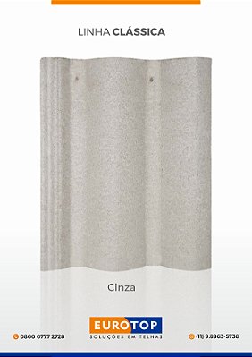 Telha Concreto Eurotop Cinza Pérola