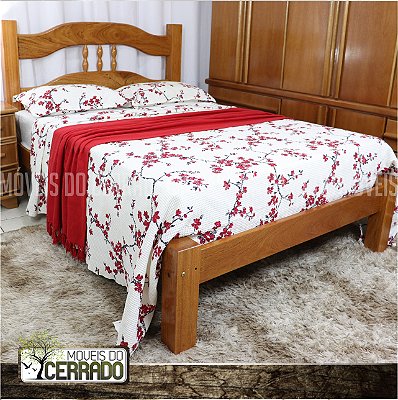 Cama Casal de Madeira Maciça Veneza