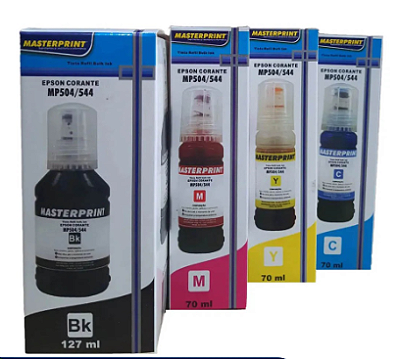 Kit - Tinta Compatível Epson Ecotank Bulk Ink 4 Cor 504/544