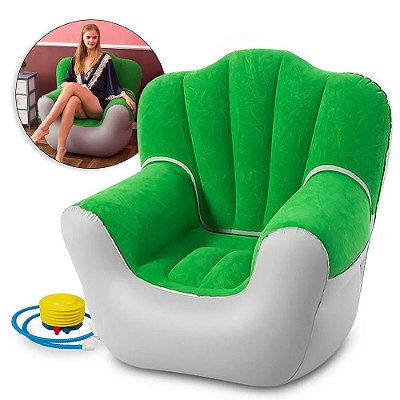 Poltrona Inflavel Piscina Lounge Macio Preguiçoso Bomba Ar - BBG 10371