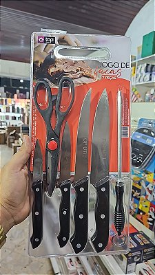 Kit Facas 7 Peças em Aço Inox top 1267