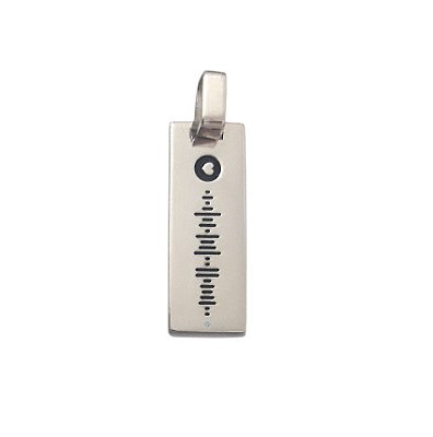 Pingente Plaquinha Spotify - Prata