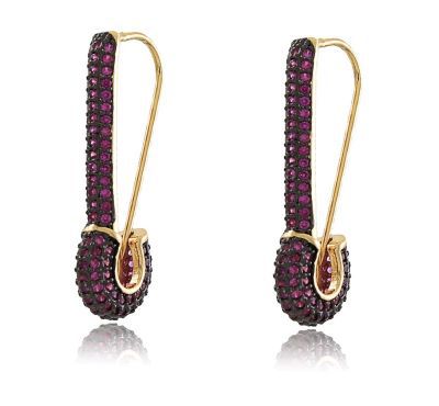 Brinco Alfinete - Roxo