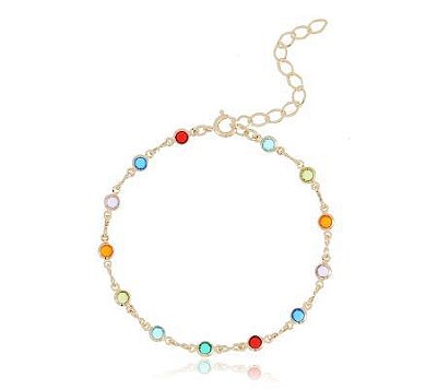 Pulseira Cristais Coloridos
