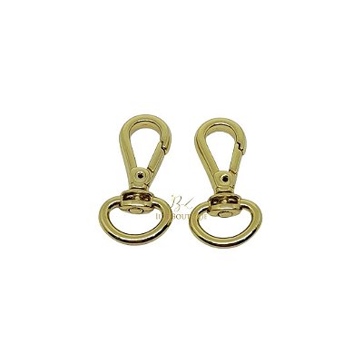 Mosquetão dourado 13mm (o par)