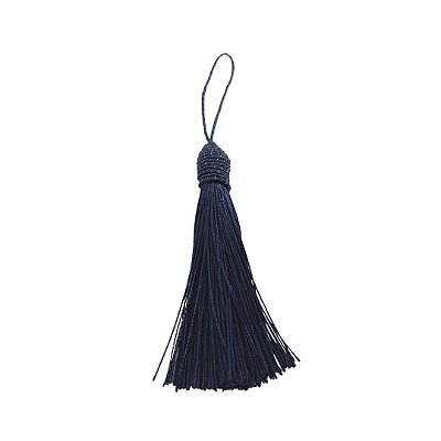 Tassel de seda azul marinho