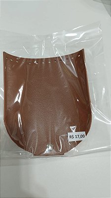 Aba caramelo c/ botão niquel