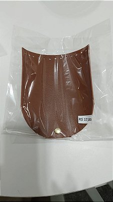 Aba caramelo c/ botão dourado