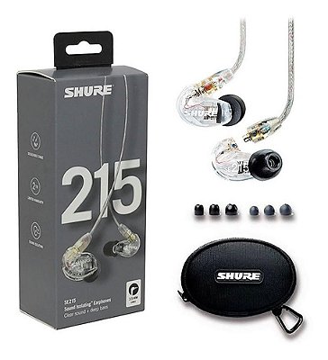 Fone De Ouvido In-Ear Shure SE215-CL Clear
