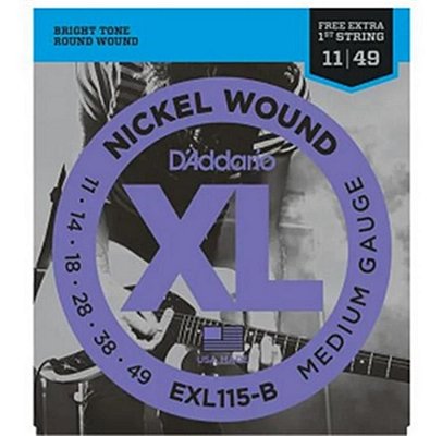 Encordoamento Para Guitarra 0.11 Daddario EXL115-B+PL011