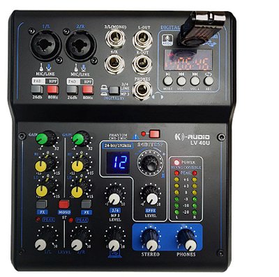 Mesa De Som 04 Canais K-Audio LV 40U