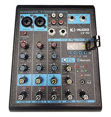 Mesa De Som 04 Canais K-Audio LV 4U