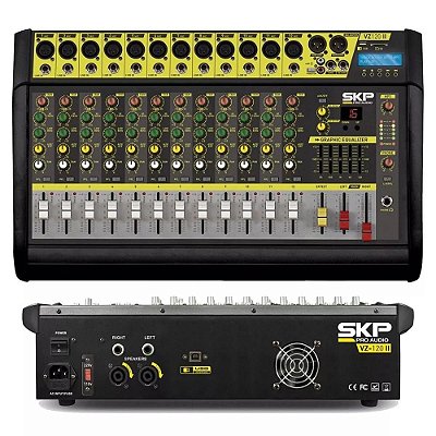 Mesa De Som Amplificada 12 Canais SKP VZ-120II
