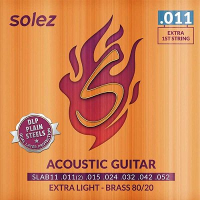 Encordoamento Para Violão Aço 0.011 Solez SLAB11 001304