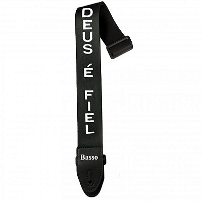 Correia Basso NY 01 Deus é Fiel Sintético Preto 5cm