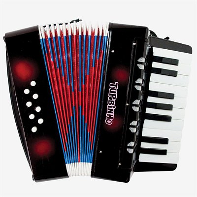 Acordeon Infantil 08 Baixos Botão Turbinho 104-BK Preto