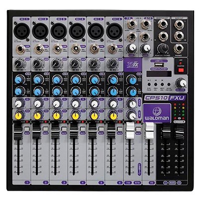 Mesa De Som 10 Canais Waldman CPS10FXU