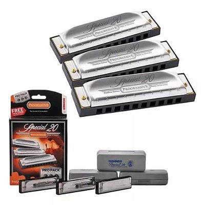 Kit Gaita Harmonica Hohner 560/20 (C, G, A)