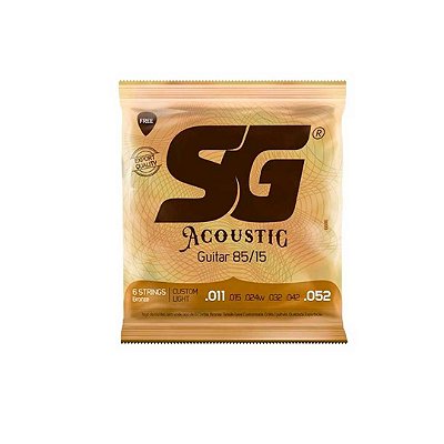 Encordoamento P/violão Aço Bronze 85/15 Pct/3 Sg 0.011 - 0.052 - Pç / 3