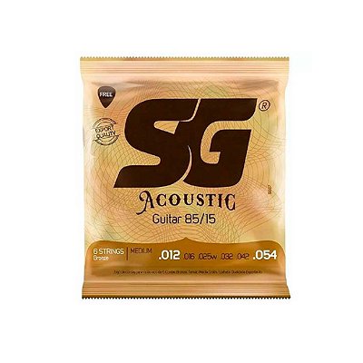 Encordoamento P/violão Aço Bronze 85/15 Sg 0.012 - 0.054