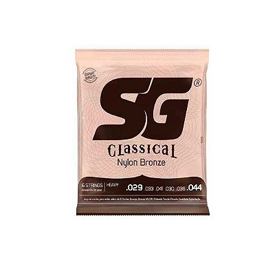 Encordoamento P/violão Nylon Bronze 65/35 Prata Tensão Alta Sg 0.029