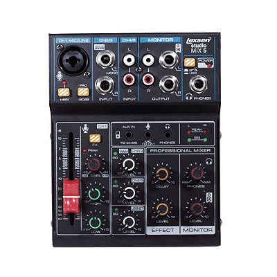 Mesa de Som 5 Canais Interface/bluetooth STUDIO MIX 5 Lexsen