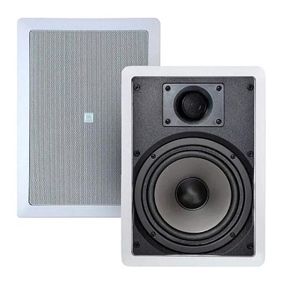 Arandela Quadrada 6" JBL 6W21RT S/AT 25W RMS Branca (Par)