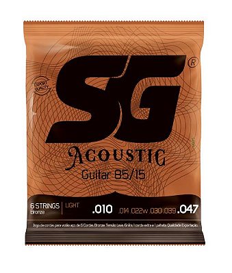 Encordoamento Para Violão Aço 010-047 SG Bronze 85/15 6685