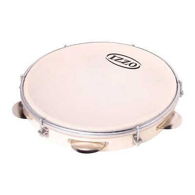 Pandeiro 10" Izzo 3430B ABS Branco Com Pele Leitosa