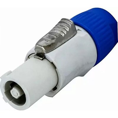 Plug Powercon Macho Cabo Pratt Branco