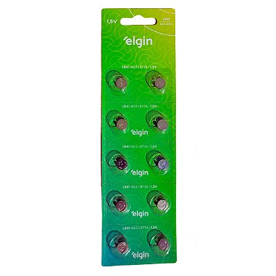 10 Baterias Alcalinas Lr41 Elgin