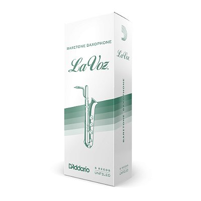 Palheta Sax Barítono M/S (5 Peças) DAddario La Voz RLC05MS