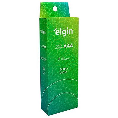 Pilha Alcalina Aaa Tubo Com 24 Unidades Elgin (82348)