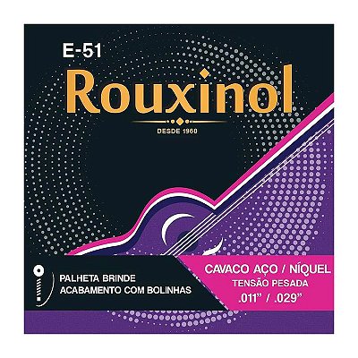 Encordoamento Cavaquinho Eletrico E Acustico E-51 Rouxinol