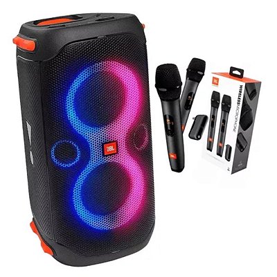 Kit Microfone JBL Micbr2 + Caixa De Som Portátil JBL Partybox 110