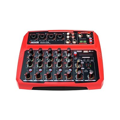 Mesa De Som 8 Canais Novik NVK-i08BT Red