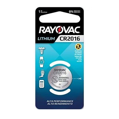 Pilha Botão Rayovac CR-2016 3V