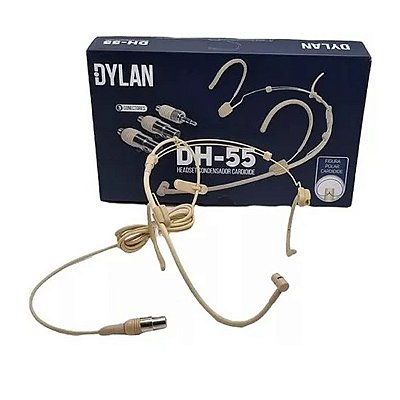 Microfone De Cabeça Com Fio Dylan DH-55 Bege