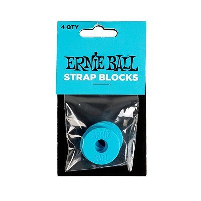 Roldana Strap Lock Ernie Ball P05619 Borracha Azul (Pct 4 Pçs)