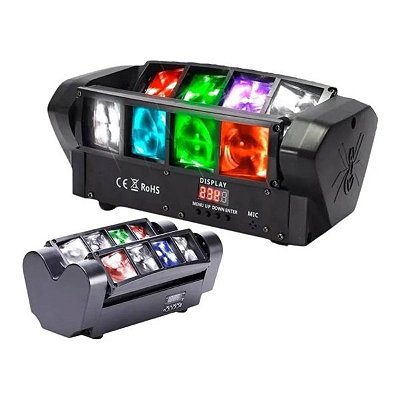 Mini Led Spider Dreamer PL64B-S RGBW 8x5w