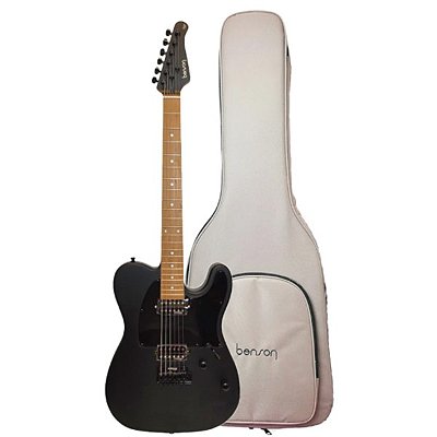 Guitarra Telecaster Benson Hardy T 906 M BK/MH Black Satin Com Capa